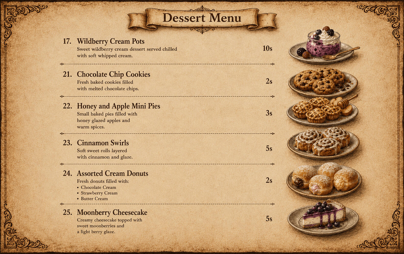 Drinks Menu