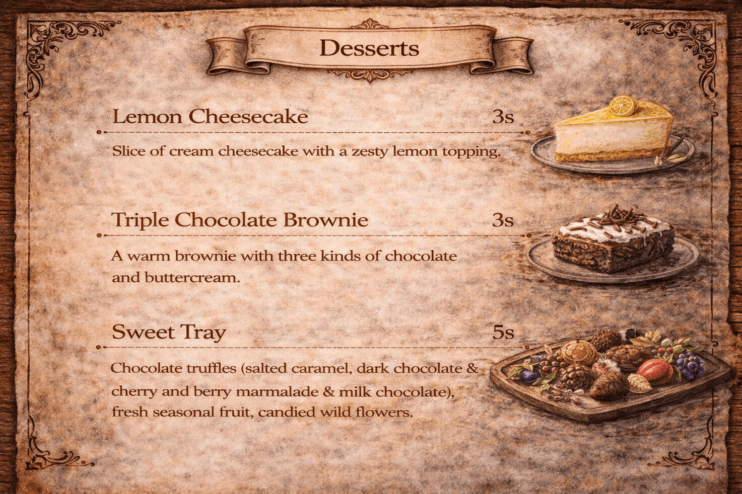 Drinks Menu