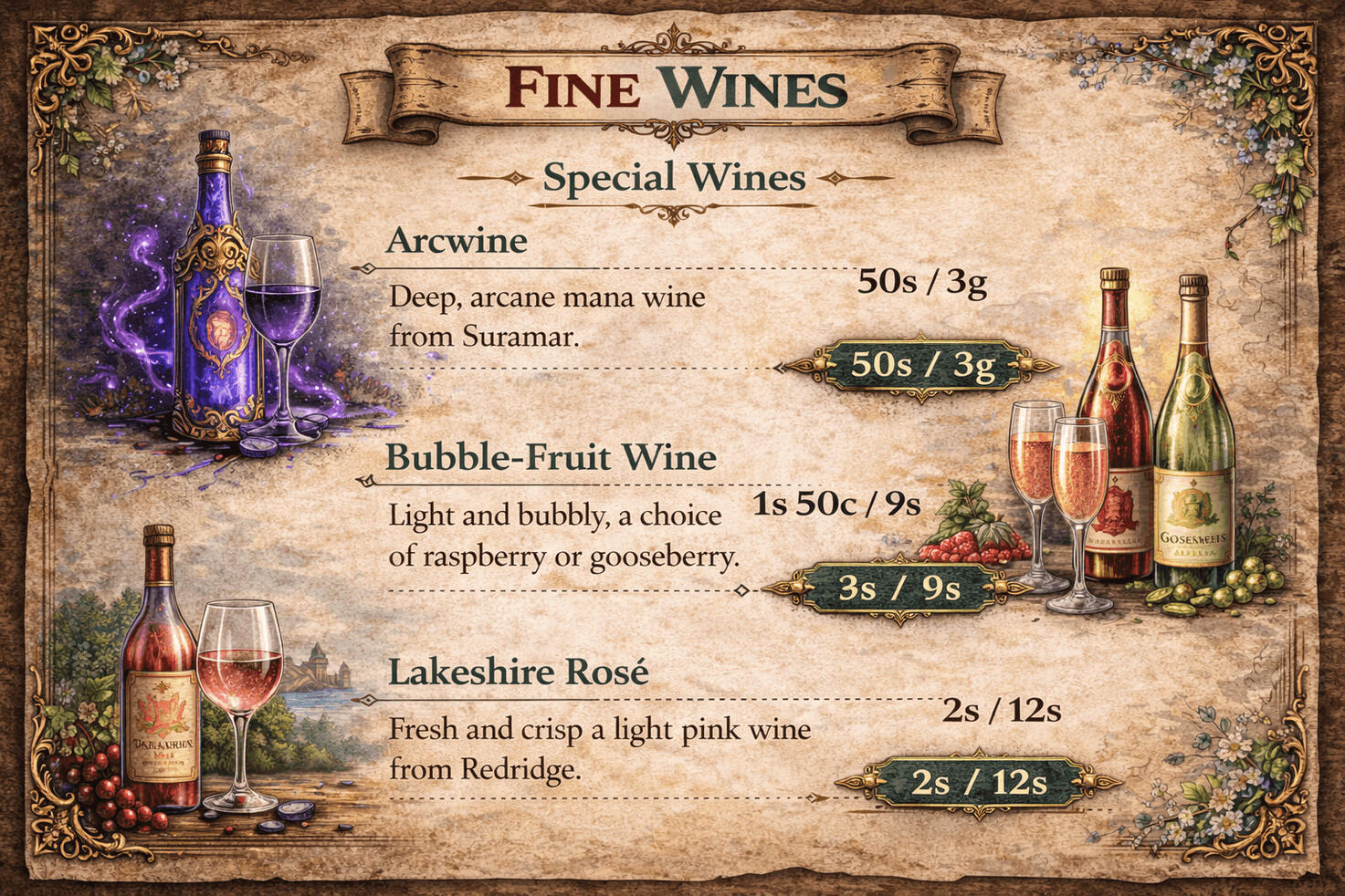 Drinks Menu